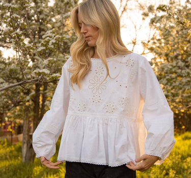 Eyelet Blouse - White