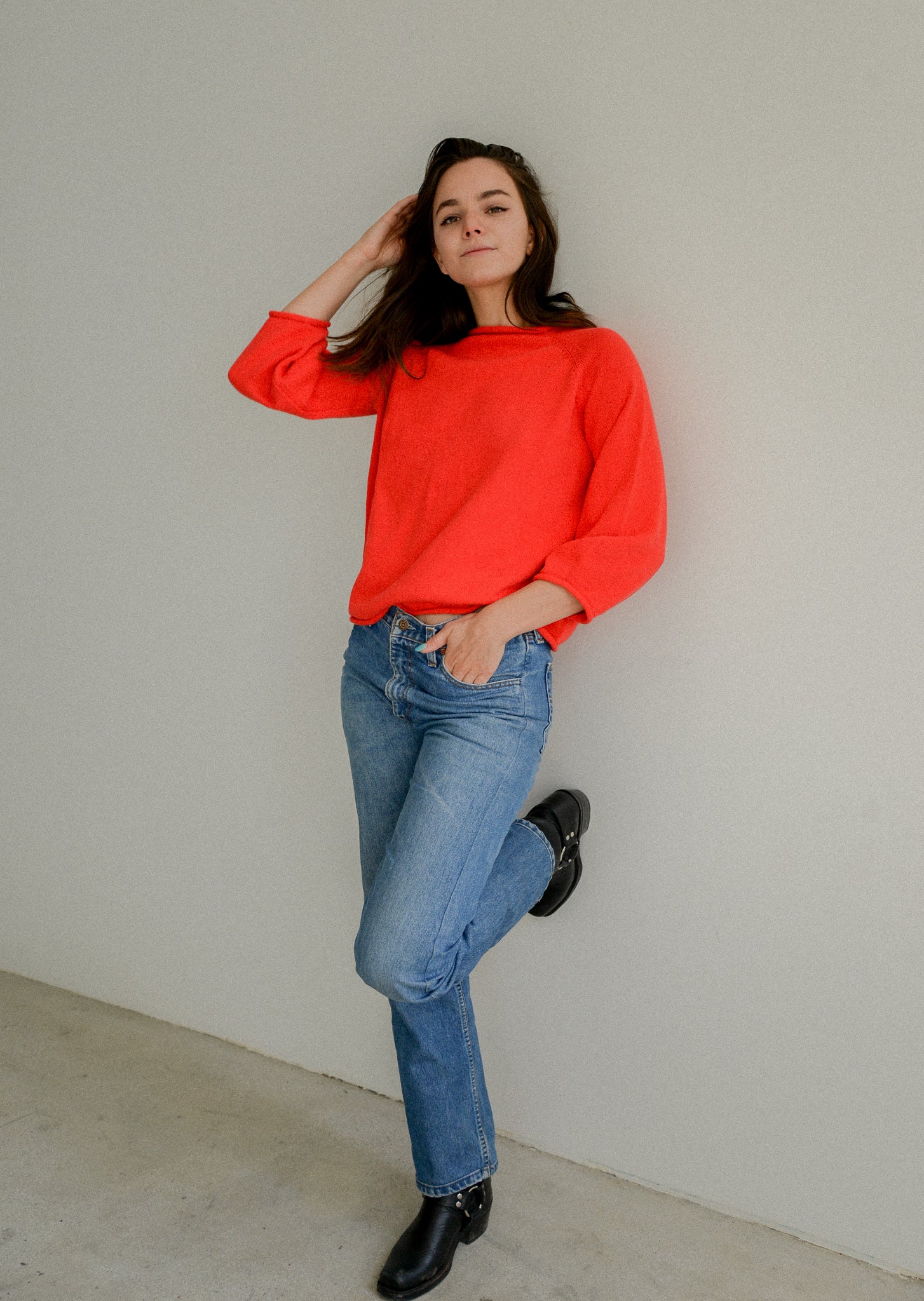 El suéter Jeanie - Cereza