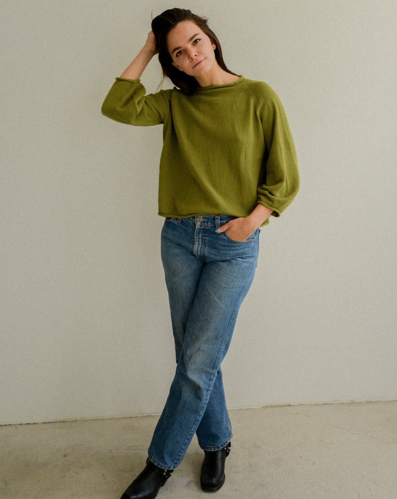 The Jeanie Sweater - Moss