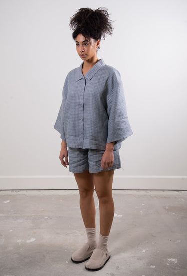 The Linen Set - Blue Check
