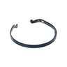 Dark blue thin headband on a white background.