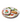 A set of white ceramic plates with a colorful floral and leaf pattern, shown with a sandwich on white paper and a small packaged snack on a white background.