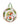 Floral-patterned plates in a mesh bag on a white background