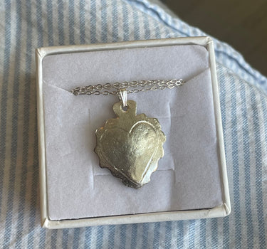Heart Milagro Necklace - Silver
