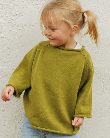 Kids Jeanie Sweater in Moss - Preorder