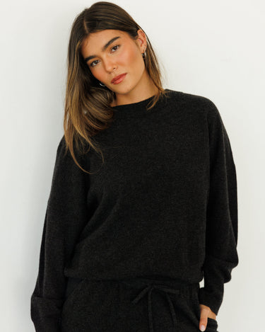 Wool Sophie Sweater in Charcoal