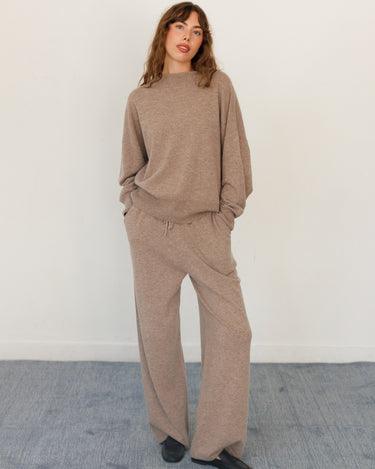 Wool Sophie Pant in Oat