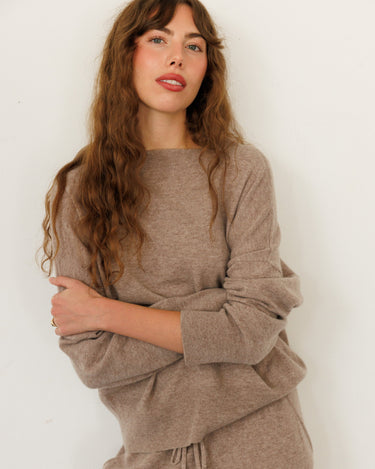 Wool Sophie Sweater in Oat