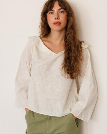 Delilah Blouse in Cream
