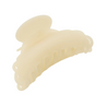 Matte cream claw clip on a white background