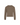 Brown cropped sweatshirt with long sleeves on a white background.