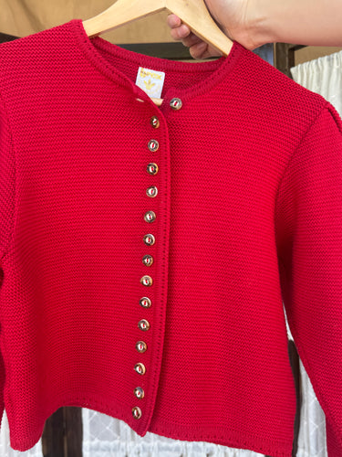 Red Cardigan Sweater