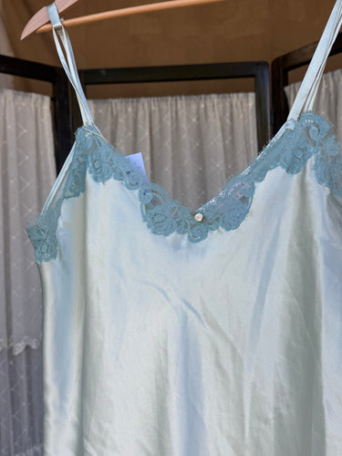 Teal Satin Dress