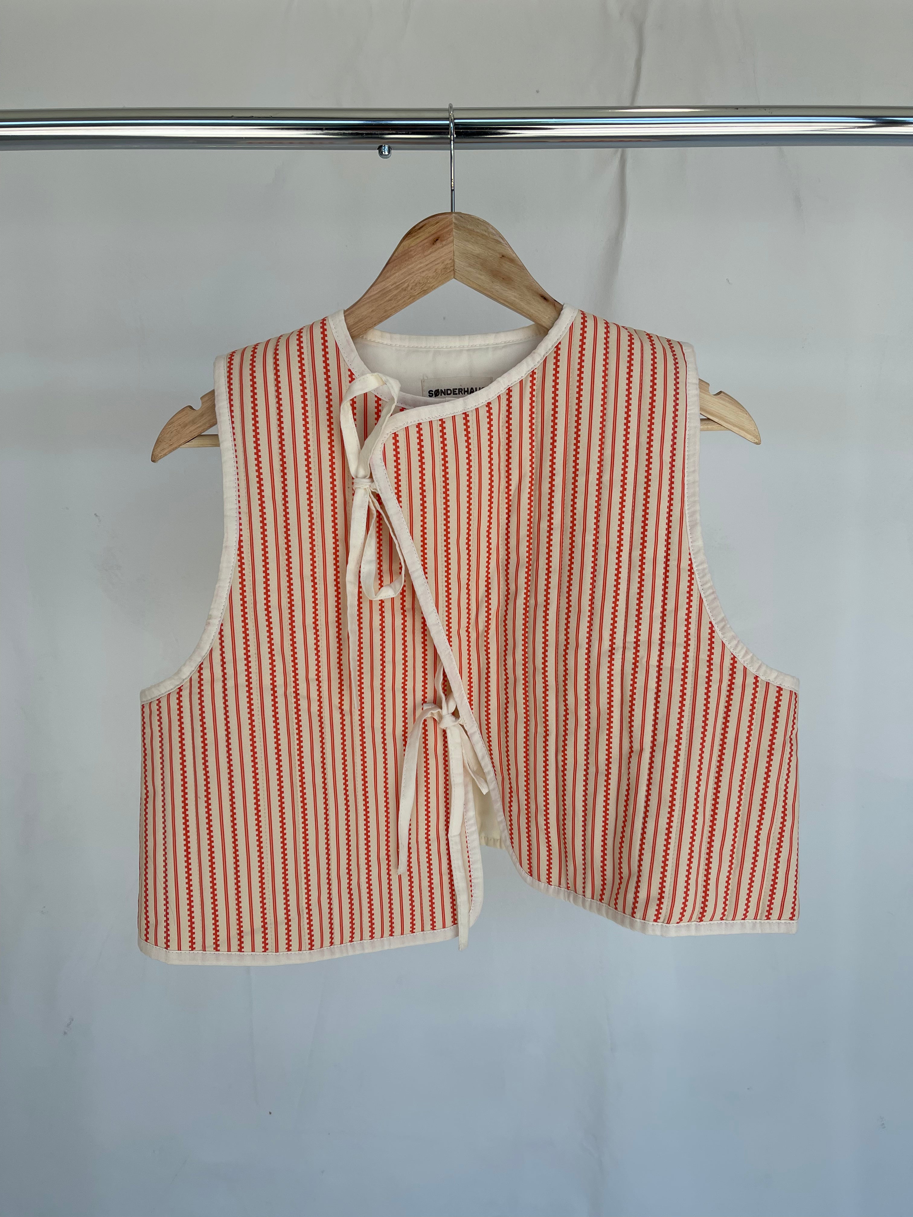 Seconds-Heidi Vest-Checkered Srtripe