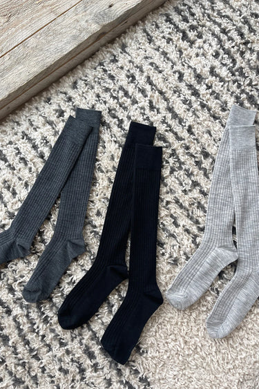Schoolgirl Socks - Grey Melange