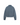 A textured knit mock neck sweater in a muted slate blue color, displayed against a solid white background.