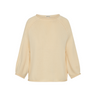 Butter yellow sweater on a white background
