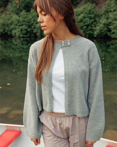 Payton Sweater in Heather Grey