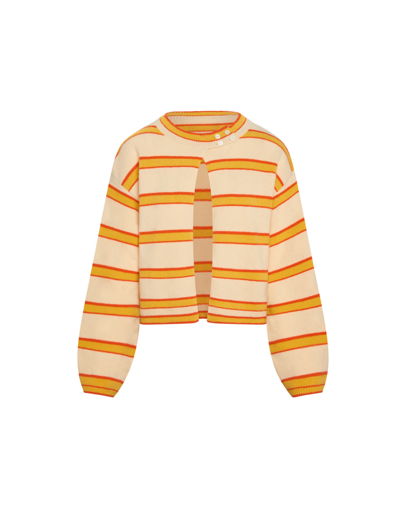 Payton Sweater in Yellow & Red Stripe