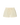 Cream shorts with a drawstring waist on a white background.