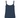 Navy blue cotton tank top with thin straps on a white background