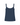 Navy blue cotton tank top with thin straps on a white background