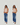 Before and after comparison of a woman wearing a striped top and blue jeans against a white background.