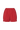 Red eyelet, bloomer-style shorts with ruffled hem on a white background.