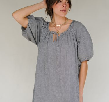 Vestido The Lawn - Cuadros blancos y negros