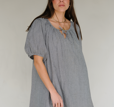 Vestido The Lawn - Cuadros blancos y negros