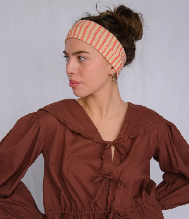 Seconds-Ivie Head Band-Checkered Stripe