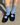 Sneaker Socks - Blue/Navy Polka Dot