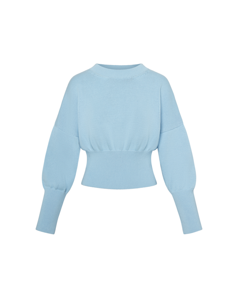 Varsity Sweater in Baby Blue