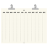 Calendar with clips on a white background