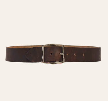 Brown Leather Belt with 'jetson' Buckle