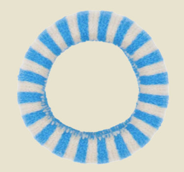 Blue Tootsie Roll Stripe Elastic