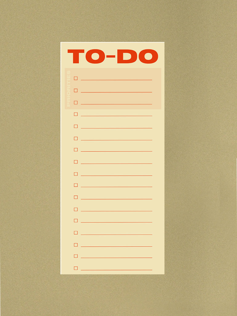 To-do List Pad - Yellow/Red